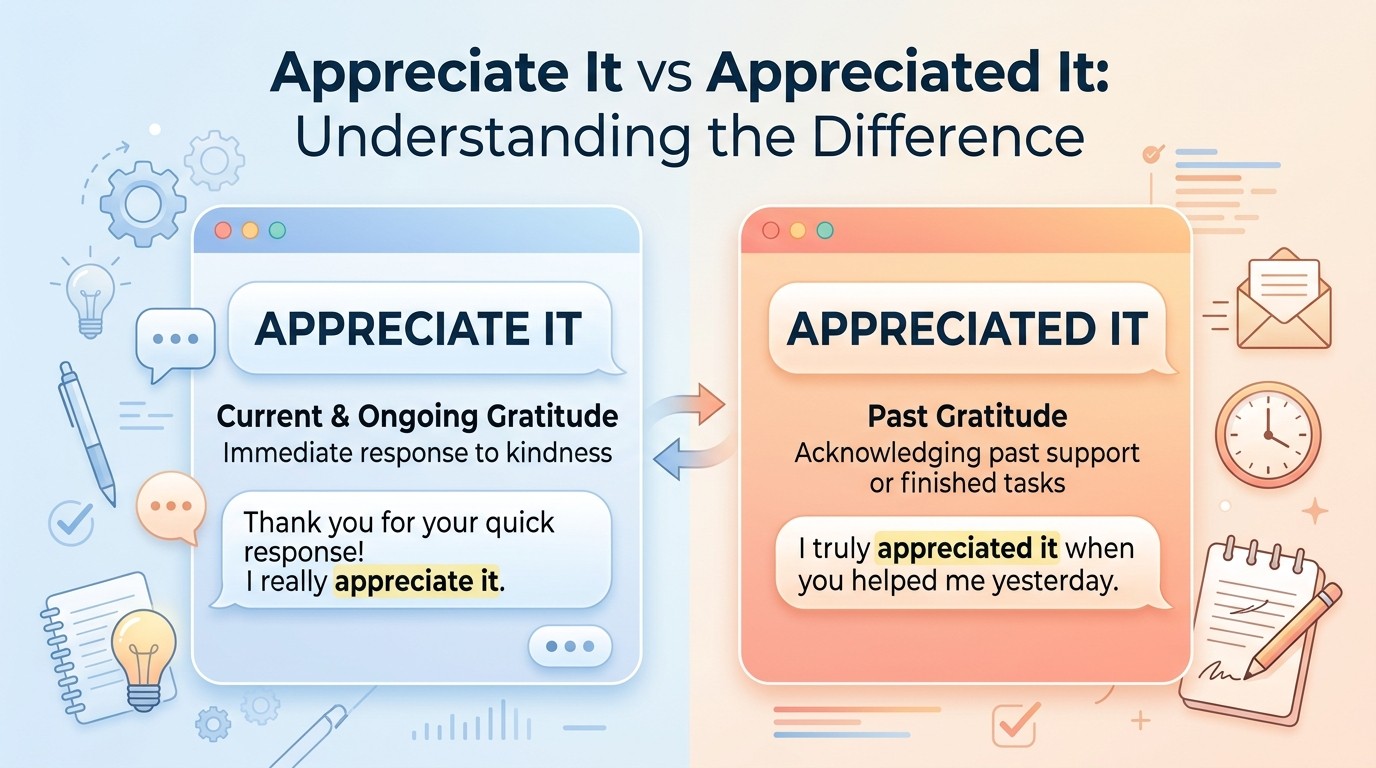 Appreciate It vs Appreciated It